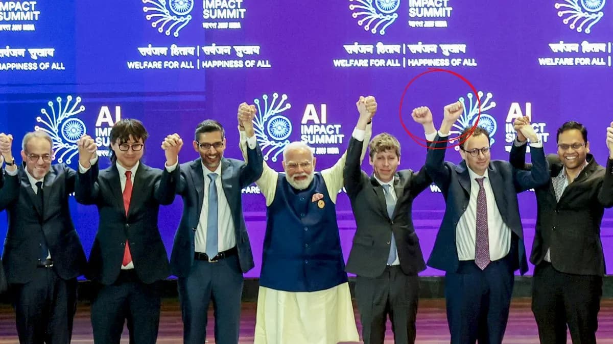 India AI Summit 2026: Sam Altman and Dario Amodei Refuse to Hold Hands in Viral Moment — India Commits $200 Billion to AI