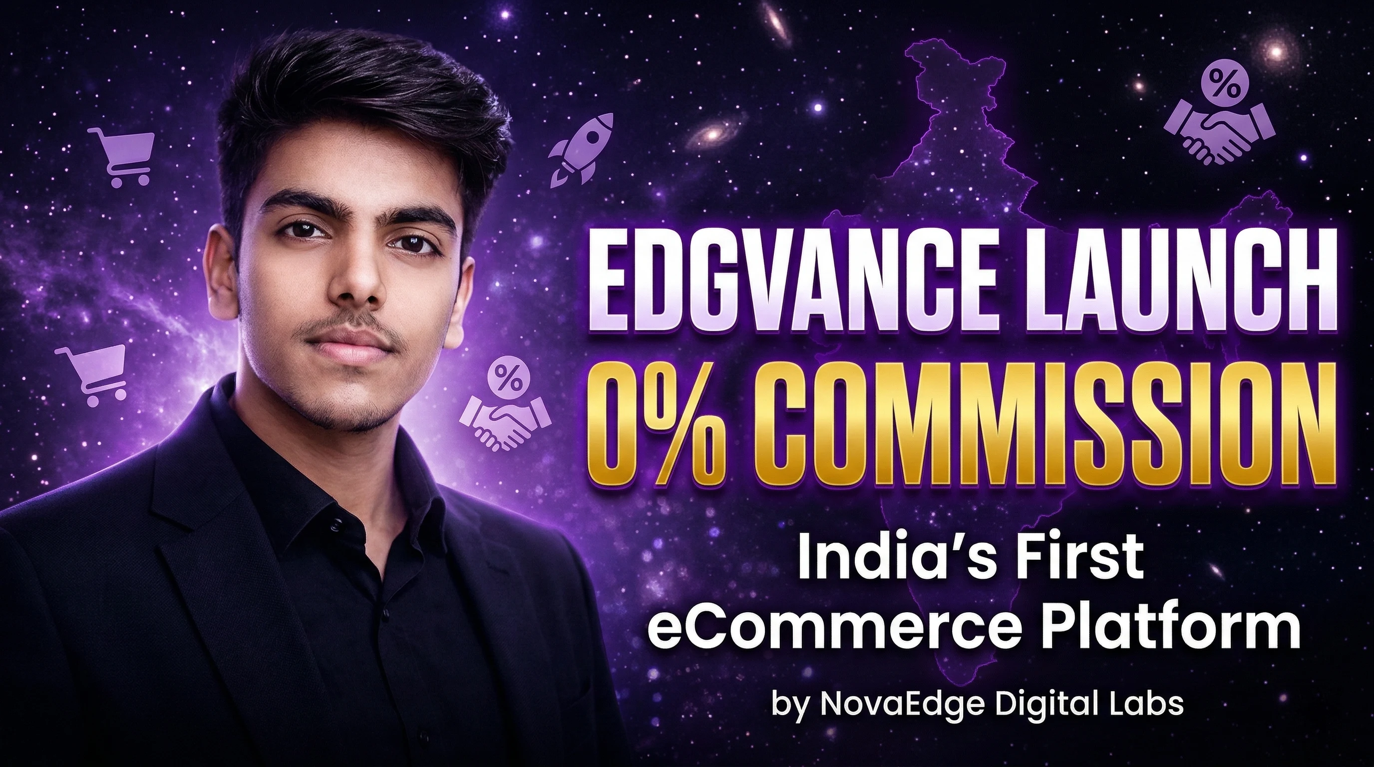 Edgvance Launch: India's First 0% Commission eCommerce Platform by NovaEdge Digital Labs