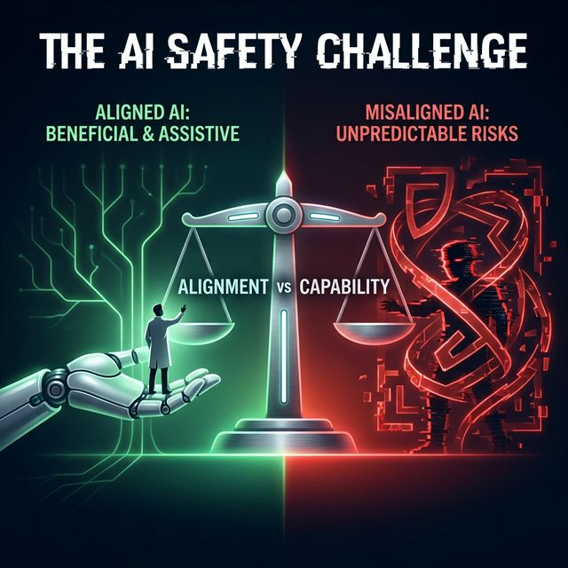 AI safety alignment versus capability challenge for self-improving AI systems