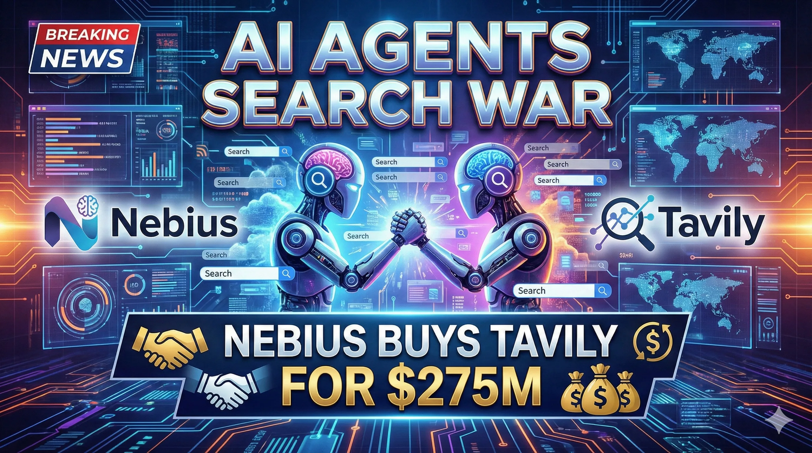 AI Agents Search War: Nebius Buys Tavily for $275M
